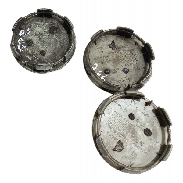 Calota Miolo Central Tampa Roda Peugeot 206  Prata